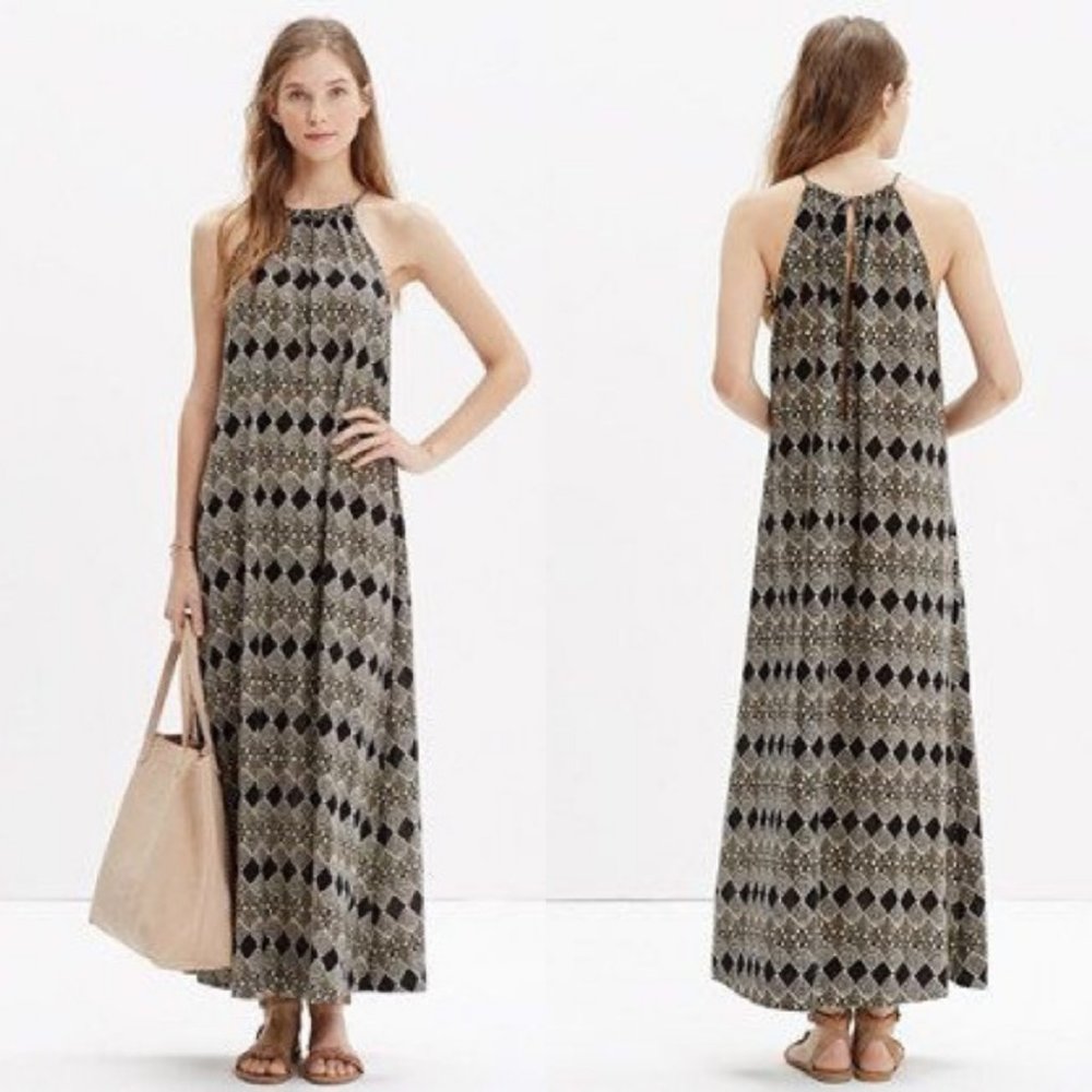 Madewell Aruba Keyhole Maxi Dress Diamond